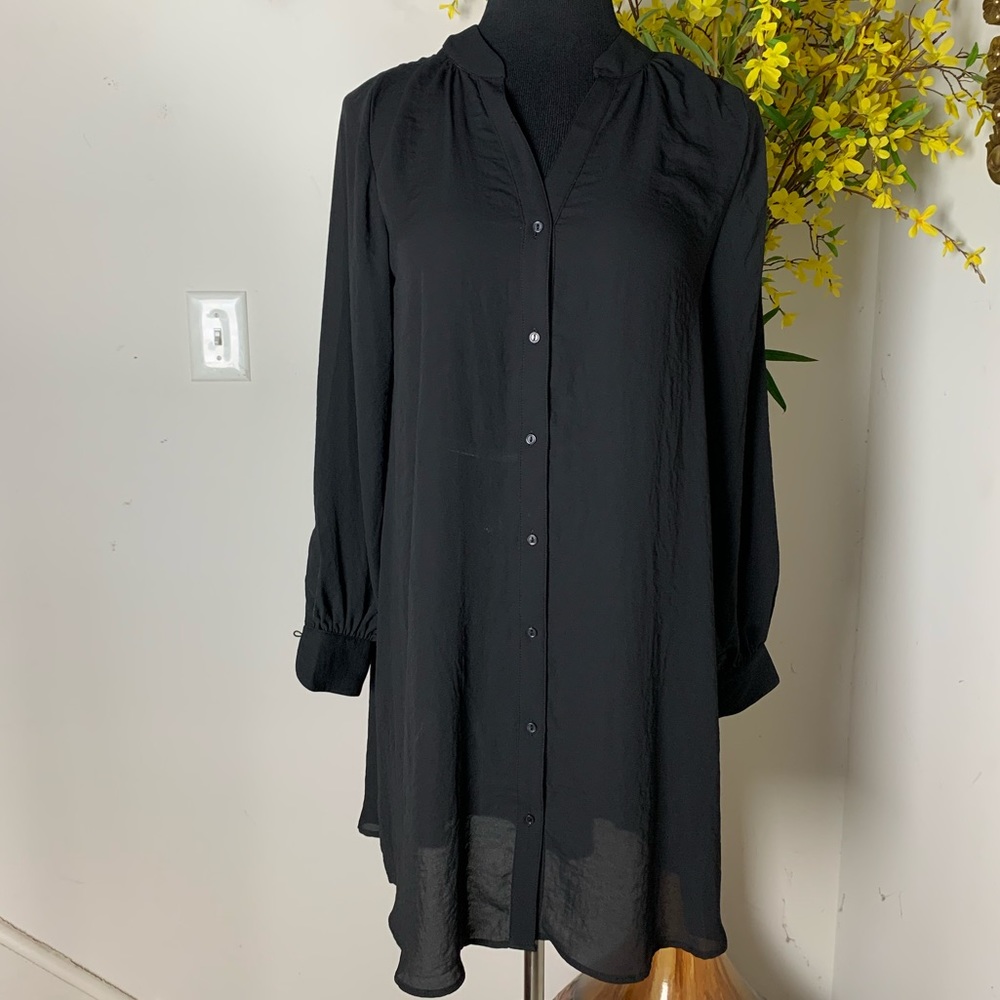 New H&M black see-through Shirt Blouse size 6